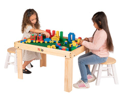 NILO baseplates shown on a table for creative play and easy cleanup.