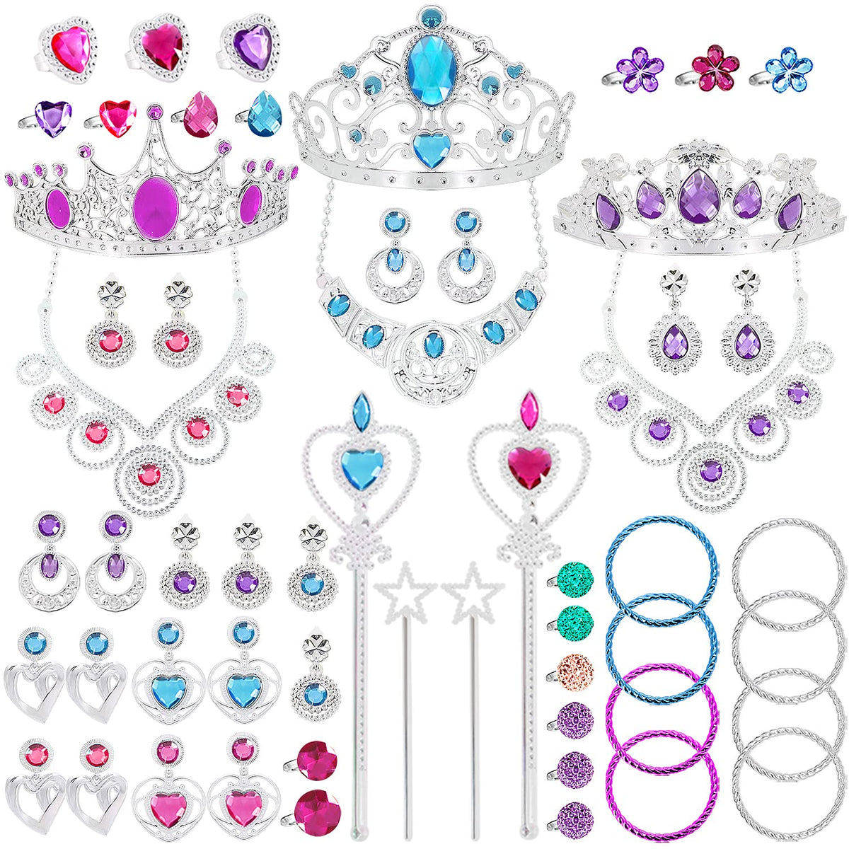 NINAOR princess crowns for dress-up play and pretend royal moments