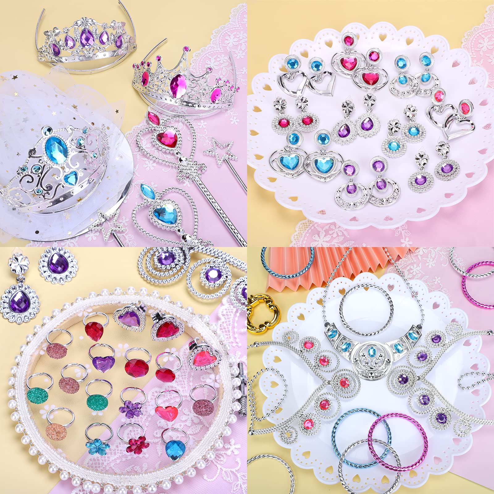 NINAOR princess rings shine on tiny fingers during pretend fashion