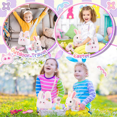 NINAOR Easter Bunny toy with durable tote bag for easy carrying
