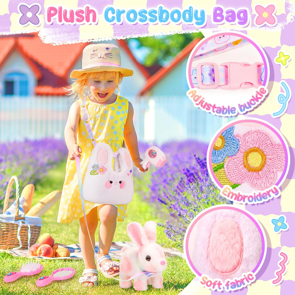 NINAOR Easter Bunny plush material is soft and safe to hug