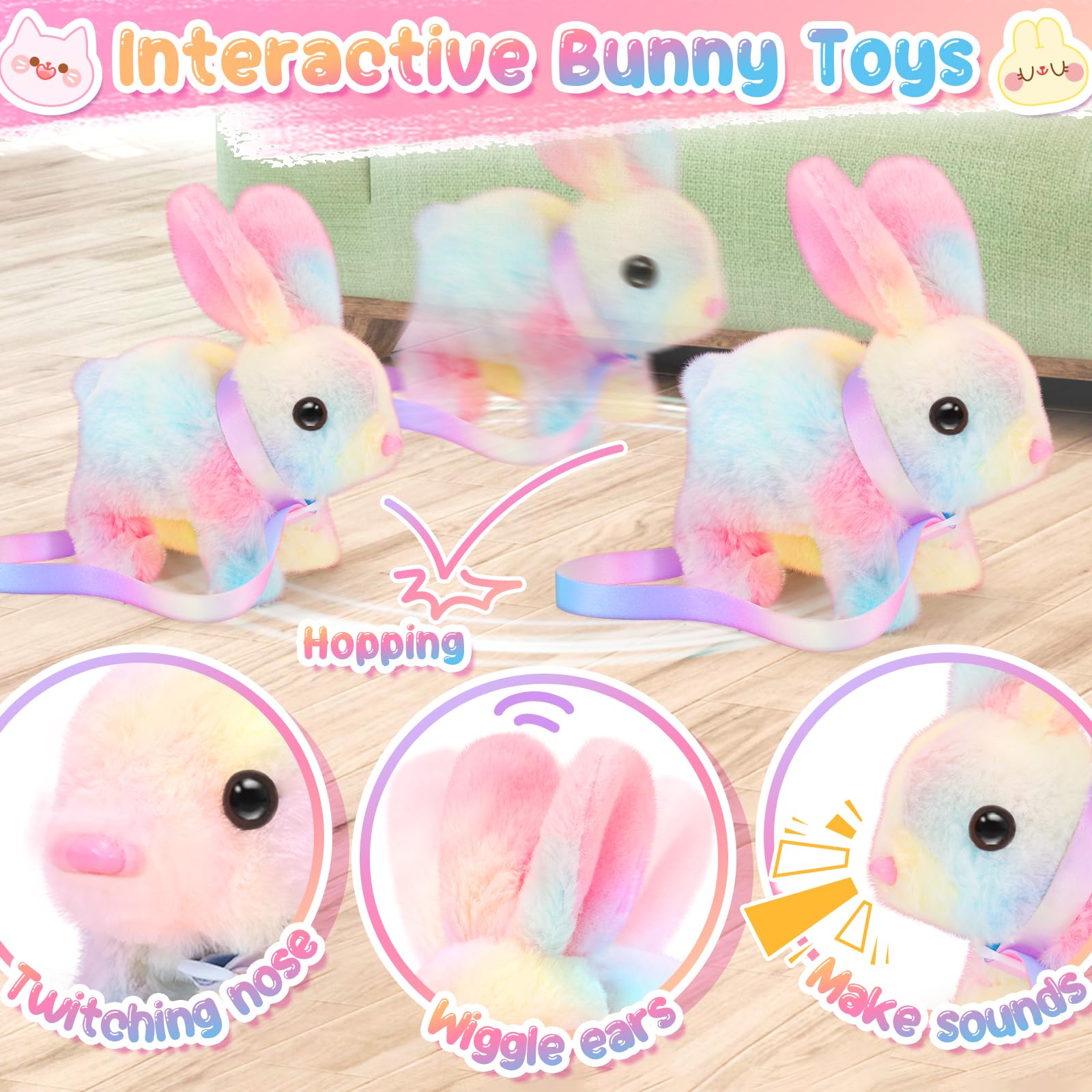 NINAOR bunny with scissors supports creative pretend beauty routines