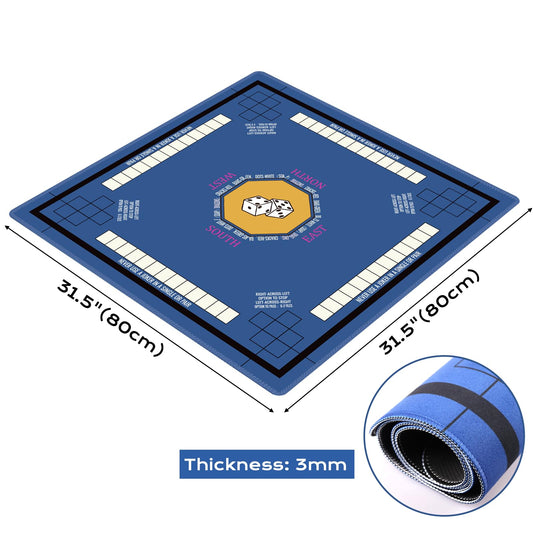Nine-Marsh mat with embedded rule guide for quick reference during games