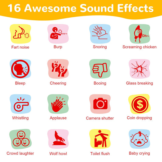 Ninigai sound effects machine 16-sounds dial, ideal for quick laughs and pranks.