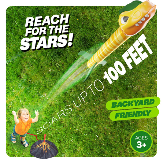 Ninja Blast four dino rockets set ready for skyward launches
