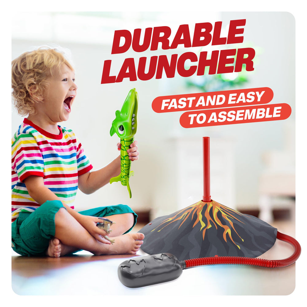 Ninja Blast fossil-style launchpad highlights easy setup and kid-friendly use