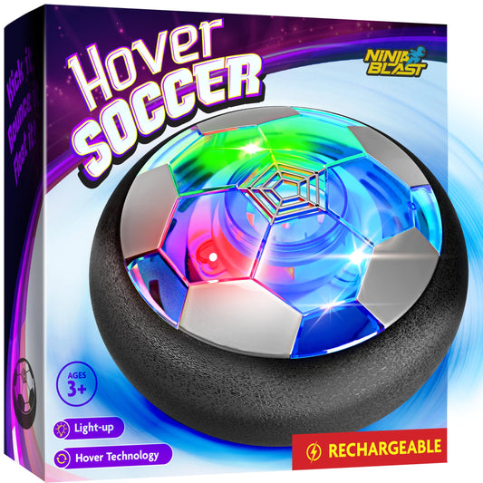 Ninja Blast Hover Soccer Ball with LED lights for indoor play