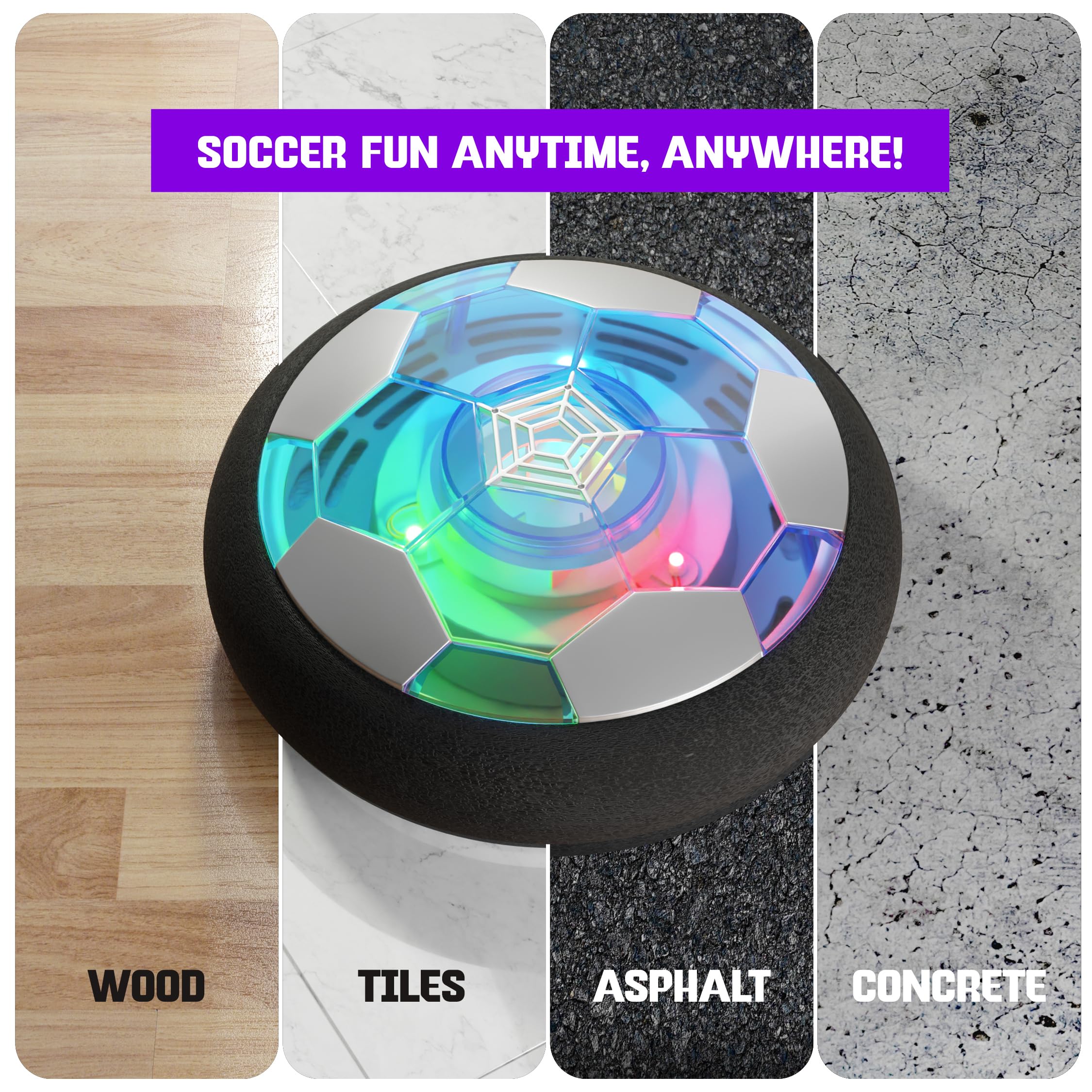 Ninja Blast hover ball charging via USB for long play sessions