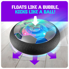 Ninja Blast ball gliding over wood floor during safe indoor fun