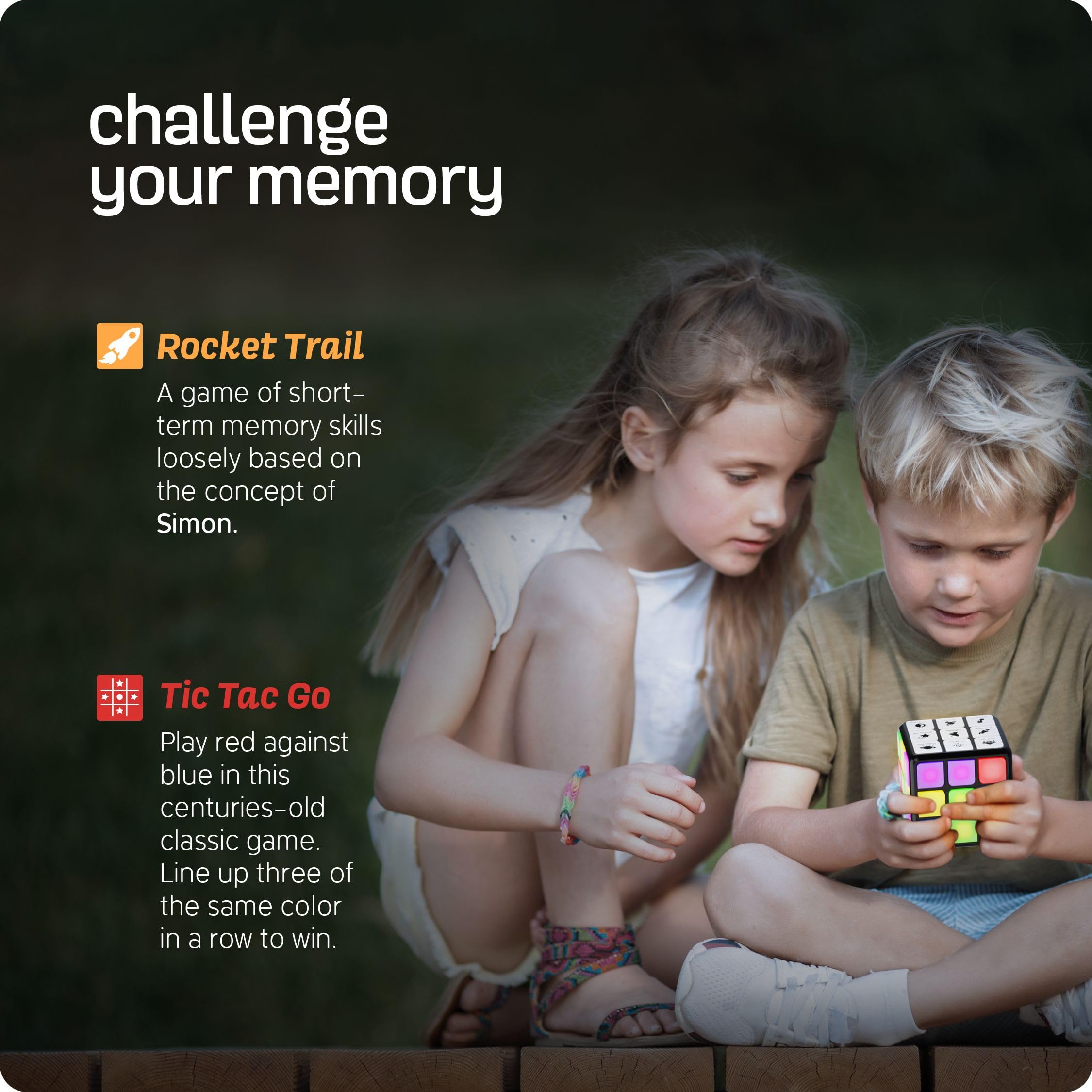 Ninja Blast cube showing rocket trail sequence for memory and sequencing practice