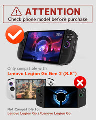 NINKI Legion GO 2 silicone skin side view shows slim protection and port access.