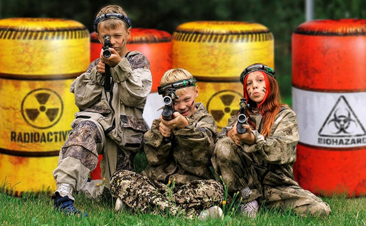 NINOSTAR 4 Barrels Inflatables designed for laser tag style, fast-action rounds.
