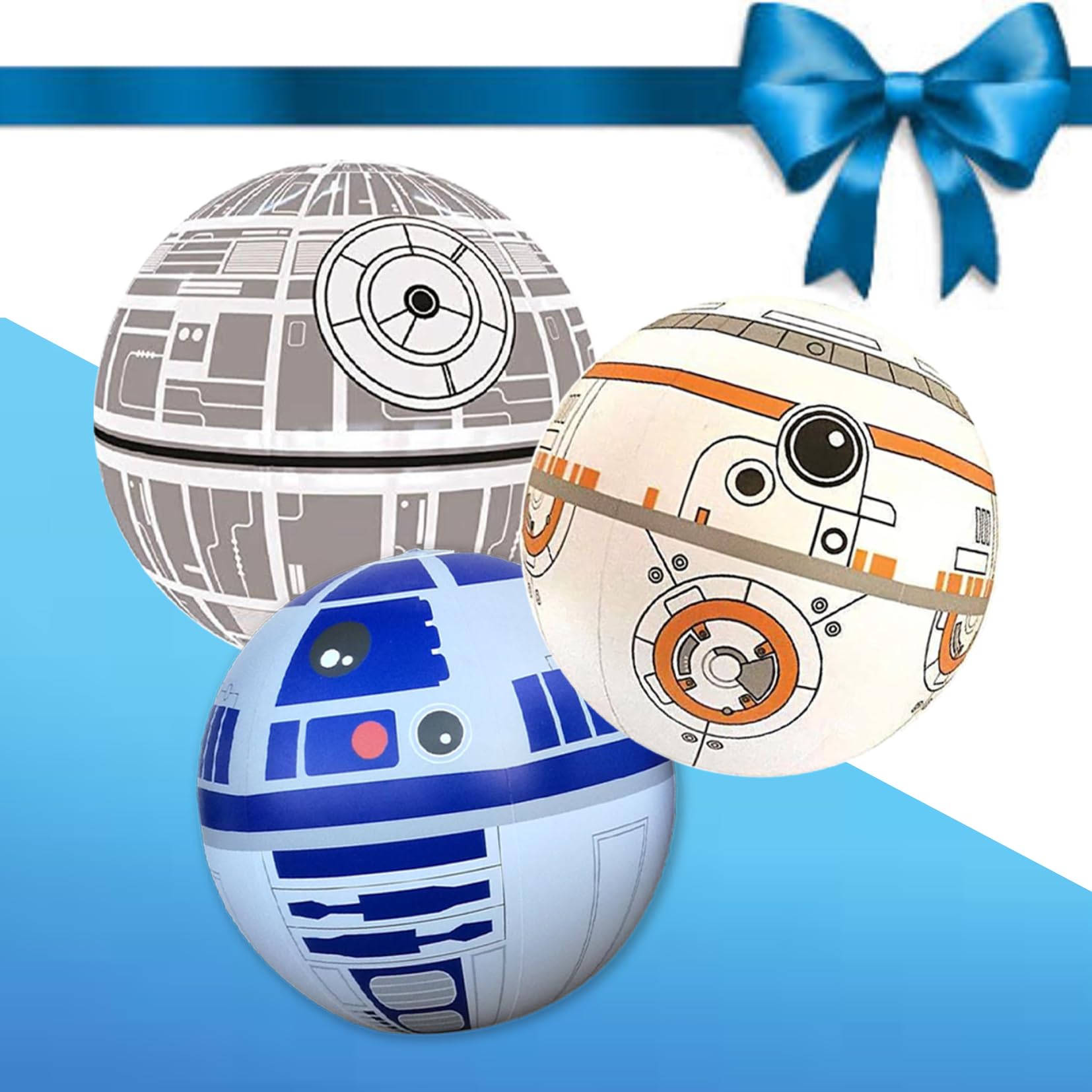 NINOSTAR Galactic inflatable ball pack-of-three with vibrant galactic patterns