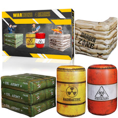 NINOSTAR red barrel battlefield inflatable for epic indoor battles