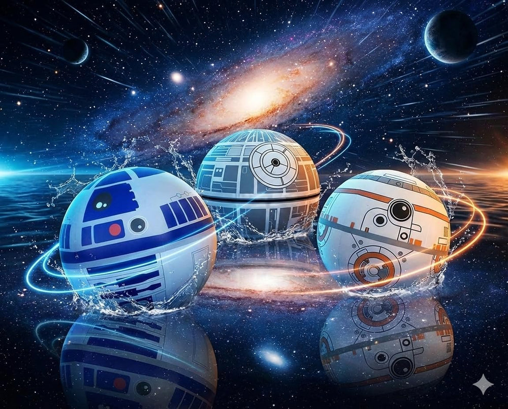 NINOSTAR StarWar stress ball with doodle pattern invites creative play and hand coordination