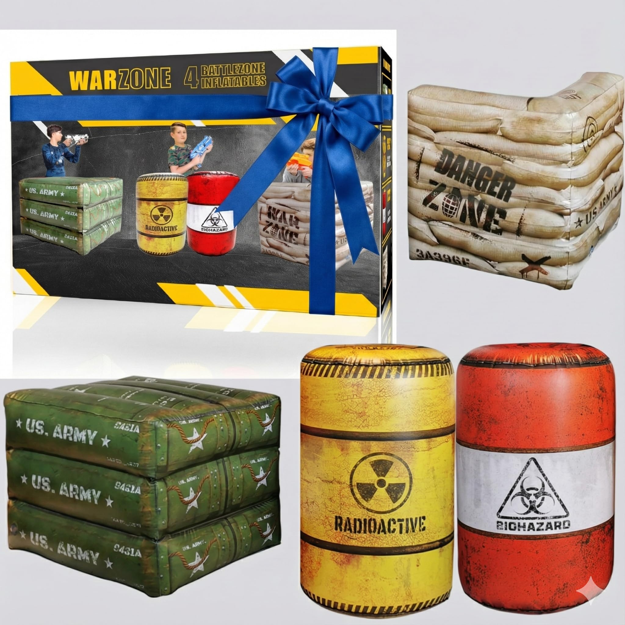 NINOSTAR yellow barrel inflatable enhances high-visibility combat scenarios.