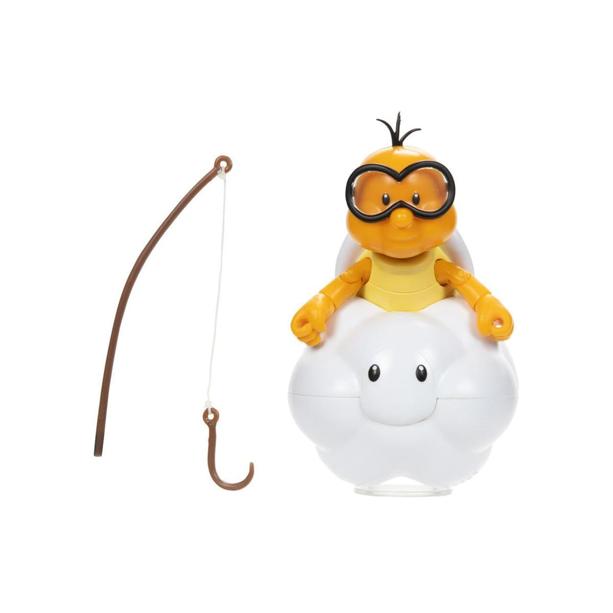 Nintendo Lakitu 4-inch figure with fishing pole for authentic display and imaginative play.