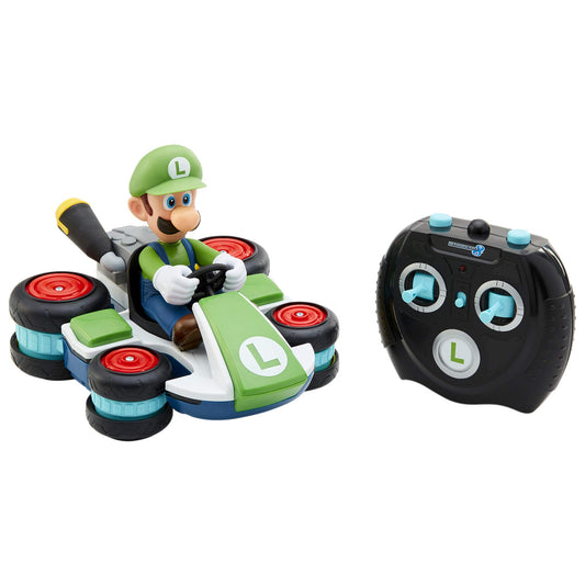 Nintendo Mario Kart 8 Luigi Mini RC Racer side view for fast-paced play