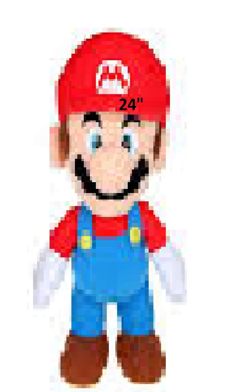 Nintendo Mario and Luigi plush Luigi front view, soft fabric companion for imaginative play