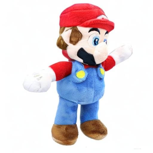 Nintendo Mario and Luigi plush playtime pose, soft 8.5-inch duo ready for adventures on the go