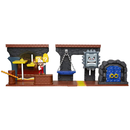 Nintendo Super Mario Dungeon Deluxe Playset overview with vibrant colors and replayable level experience.