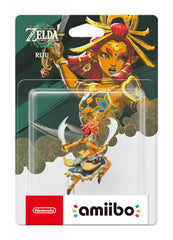 Nintendo Zelda Riju Amiibo in battle stance enhances gameplay across Zelda titles.