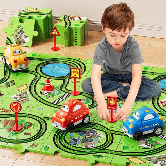 Six road signs from NIPLOOOW teach early traffic concepts during play.