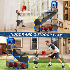 NIPLOOOW hoop height adjustable to grow with kids and extend playtime.