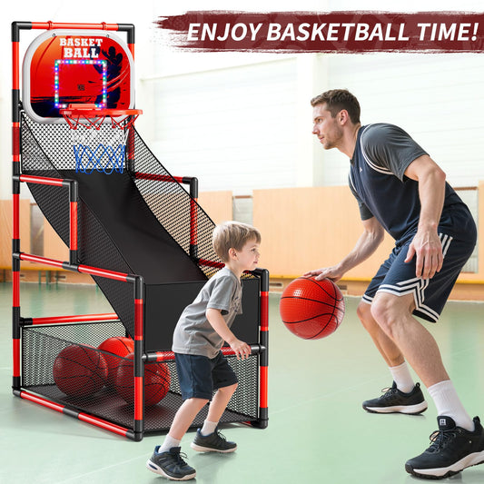 NIPLOOOW arcade basketball set four balls ready for play and practice