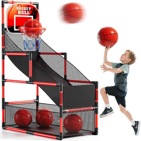 NIPLOOOW arcade basketball set for kids, engaging indoor play and active fun.