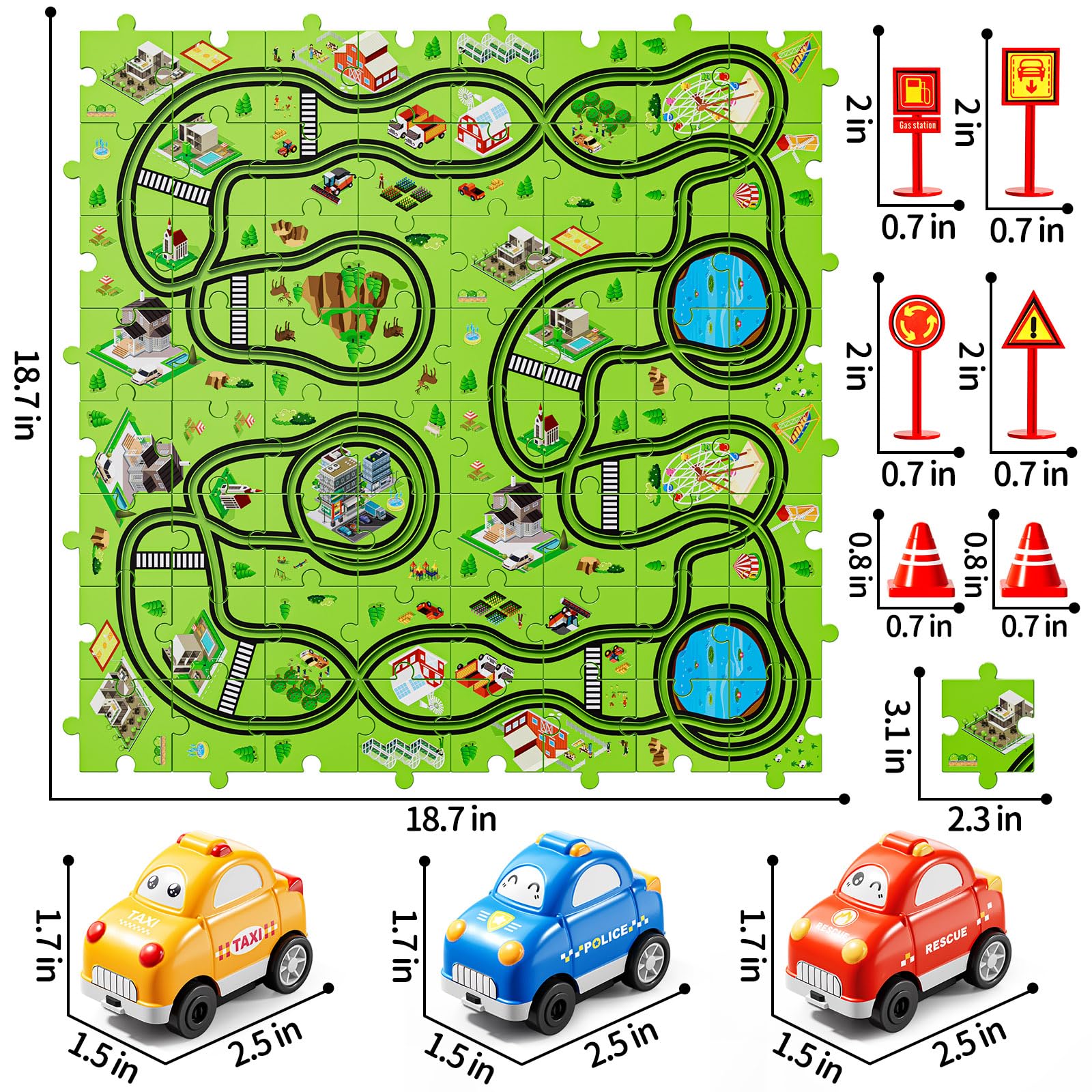 Bright colors and sturdy construction suit indoor and outdoor play sessions.