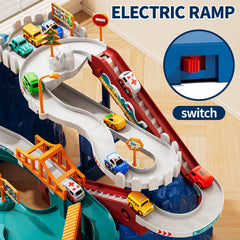 NIPLOOOW car ramp track assembly highlights easy setup for family play