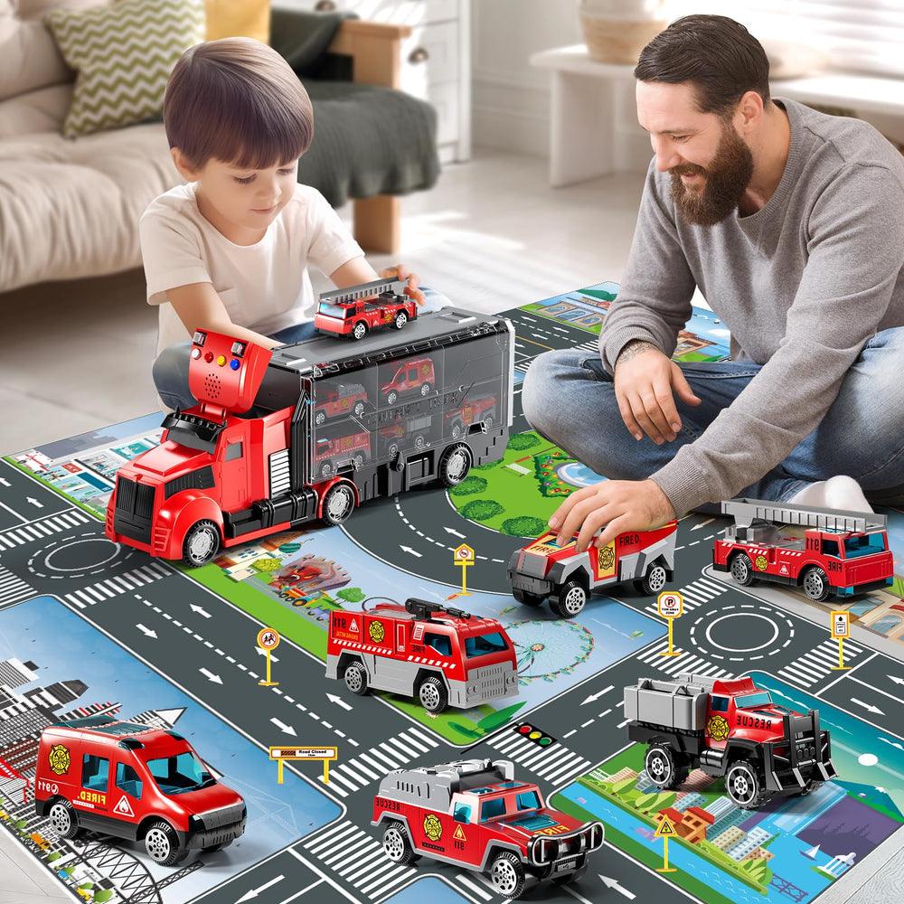 NIPLOOOW Carrier Truck with Sound and Lights enhances imaginative play.