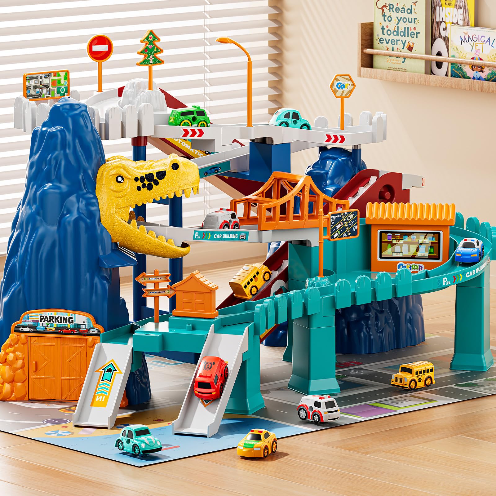 NIPLOOOW dinosaur climbing hills segment encourages climbing and spatial awareness