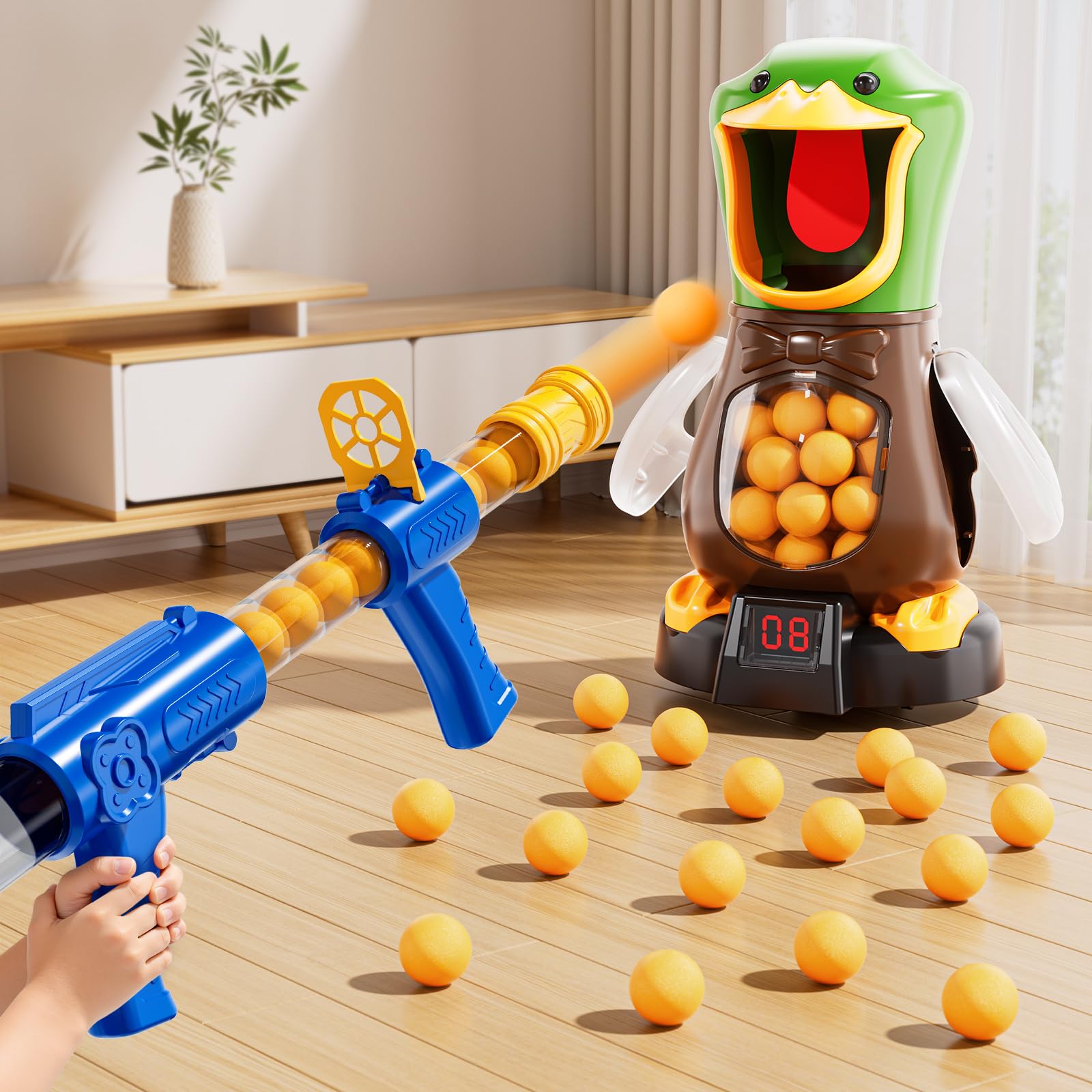 NIPLOOOW duck shooting target with LCD score display boosts kid-friendly competition.