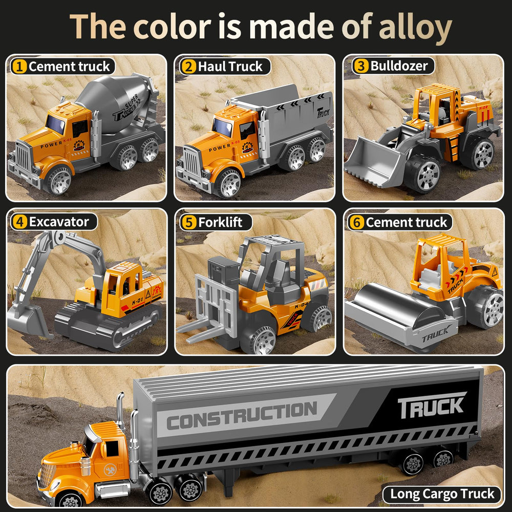 NIPLOOOW dump truck for kids, easy push-and-move loads during pretend work.