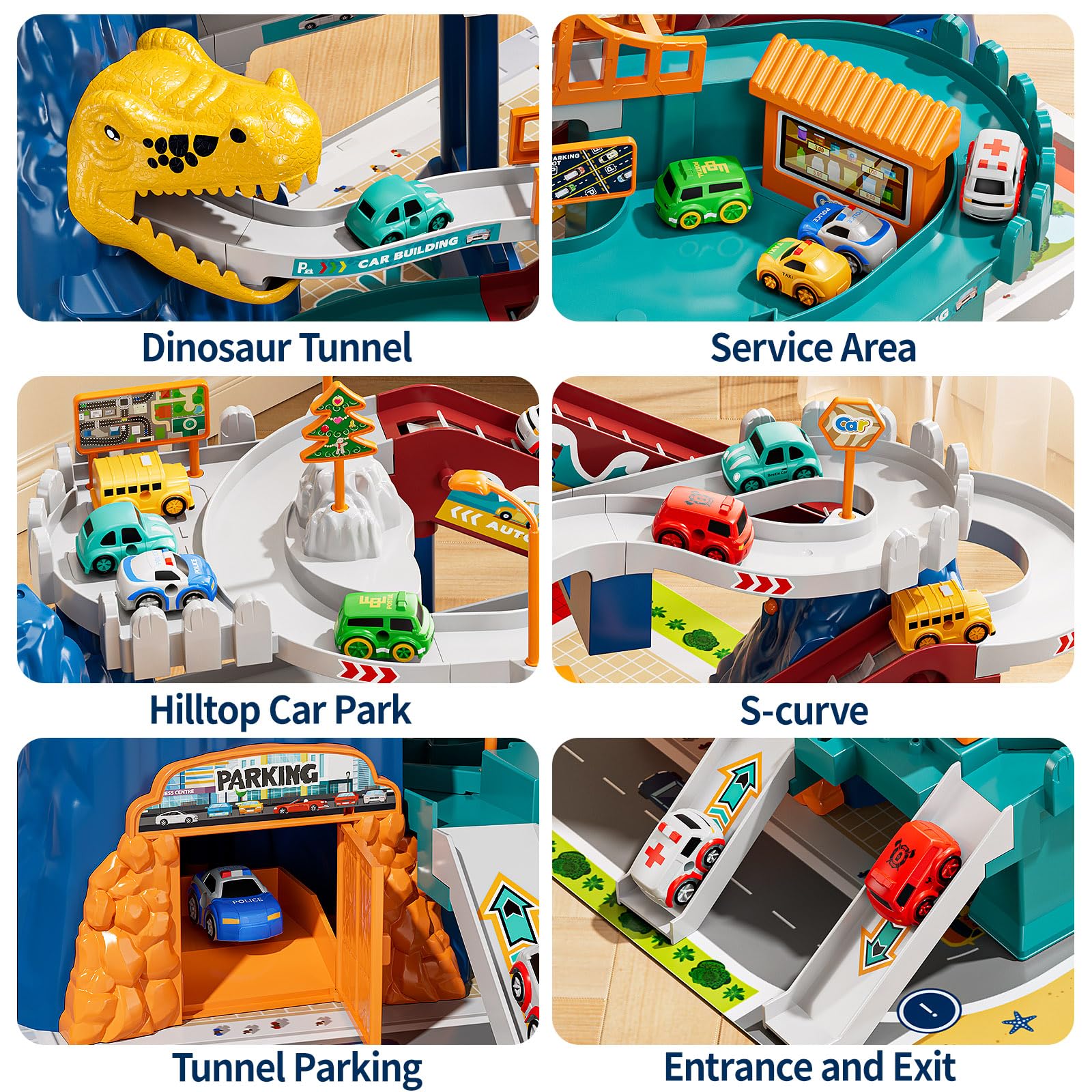 NIPLOOOW family race time playset emphasizes shared fun and cooperation