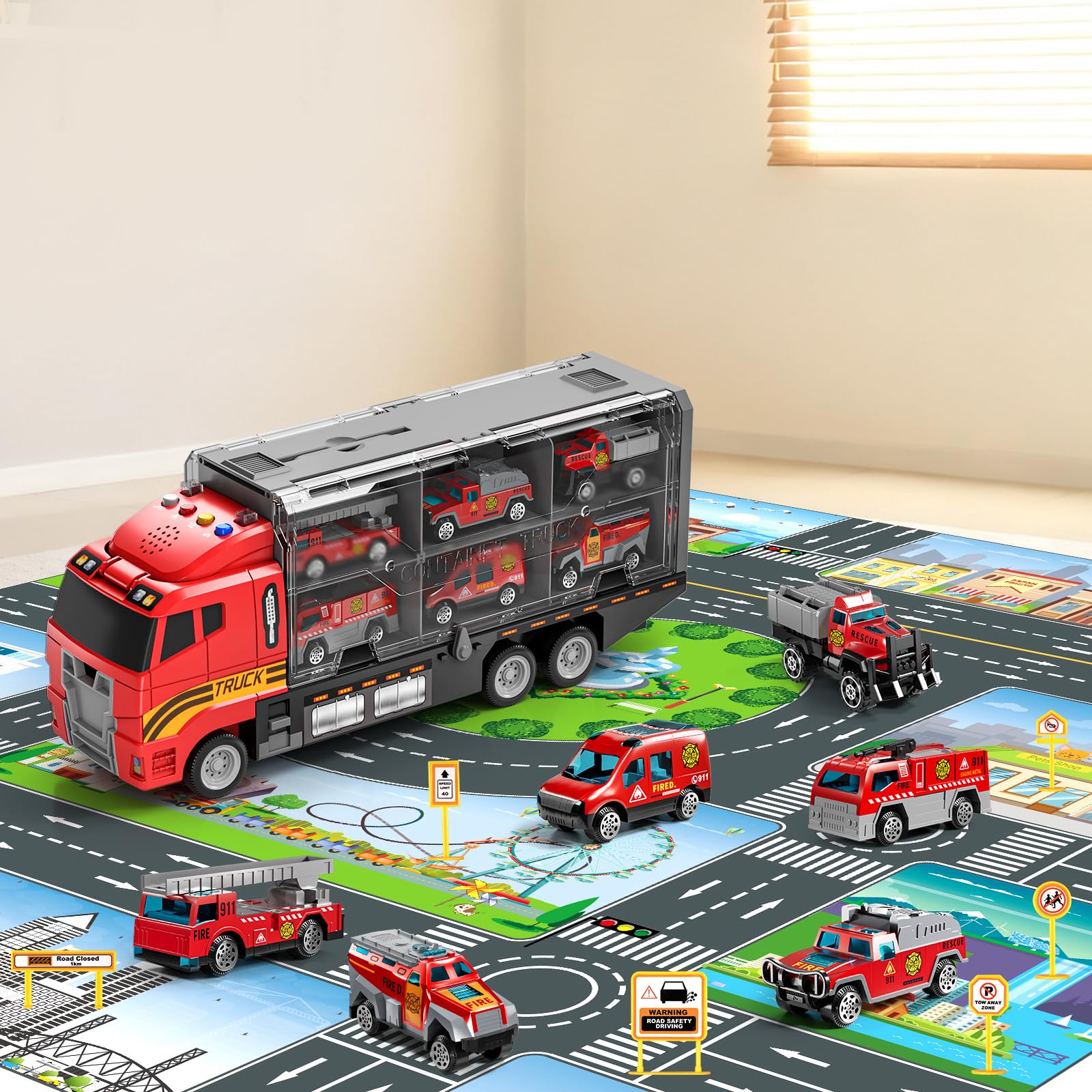 NIPLOOOW fire-truck-buttons-lights-sounds offers engaging, interactive pretend play.