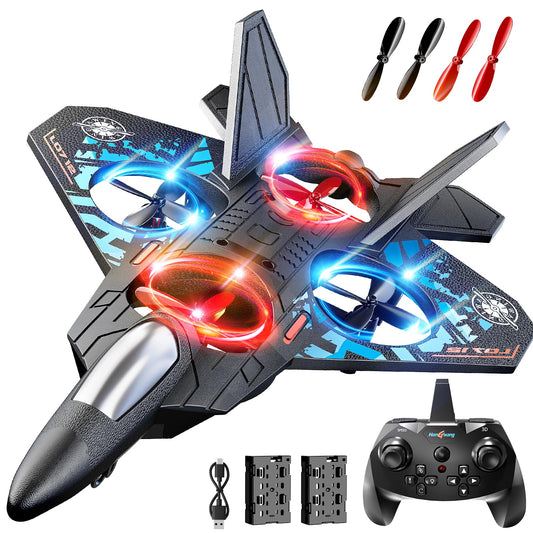 NIPLOOOW foam RC plane front view highlighting durable foam body for kids.