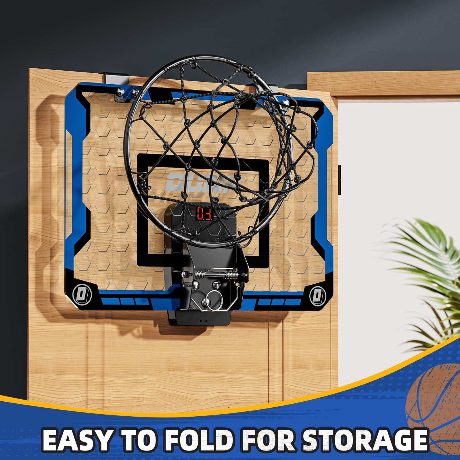 NIPLOOOW backboard with sponge pads protects surfaces and reduces noise.