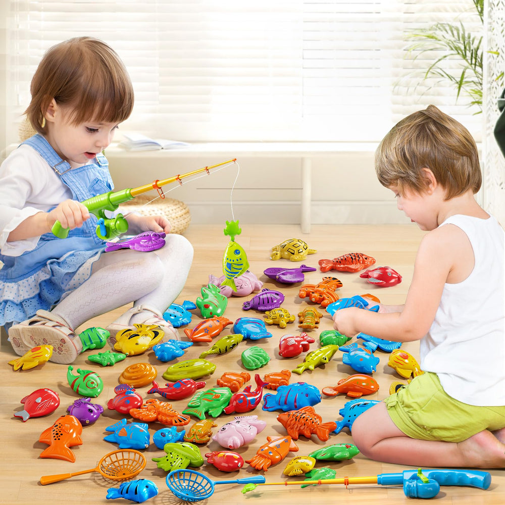NIPLOOOW magnetic fishing game double nets promote shared play in pool