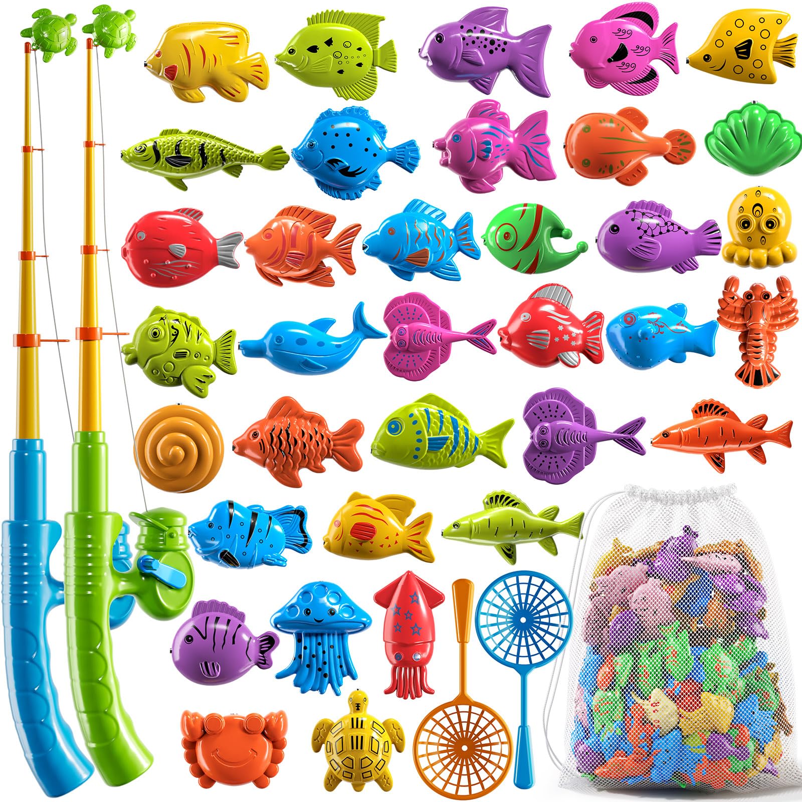 NIPLOOOW magnetic fishing game extendable rod boosts hand-eye coordination during play