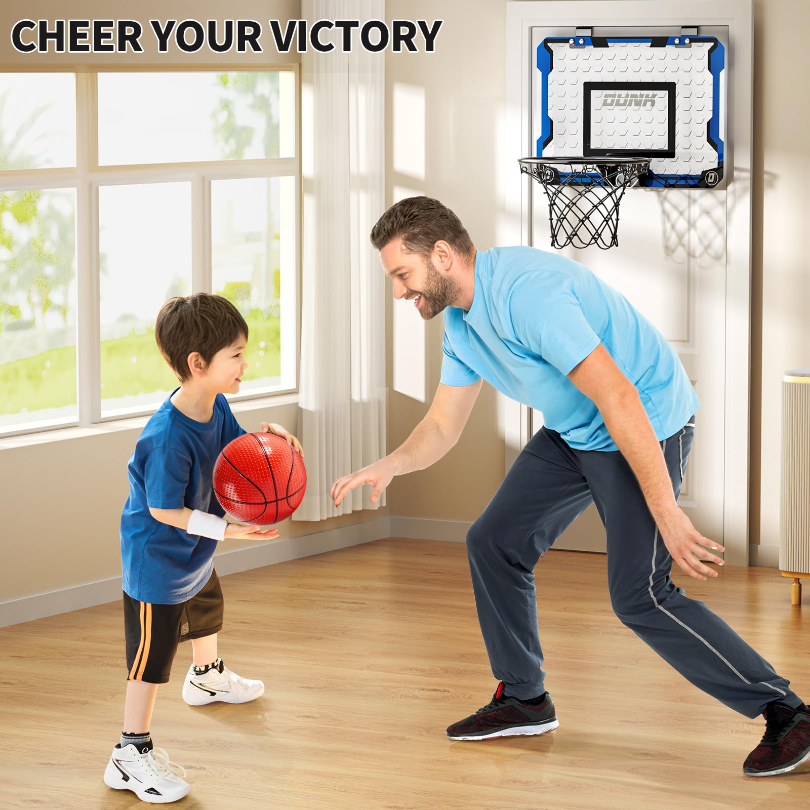 NIPLOOOW mini basketballs four-pack for rapid, fun games.