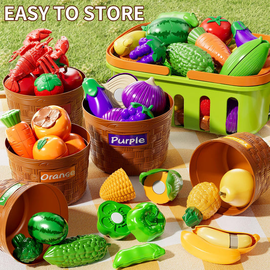 NIPLOOOW cutting boards and knives for safe pretend slicing play.