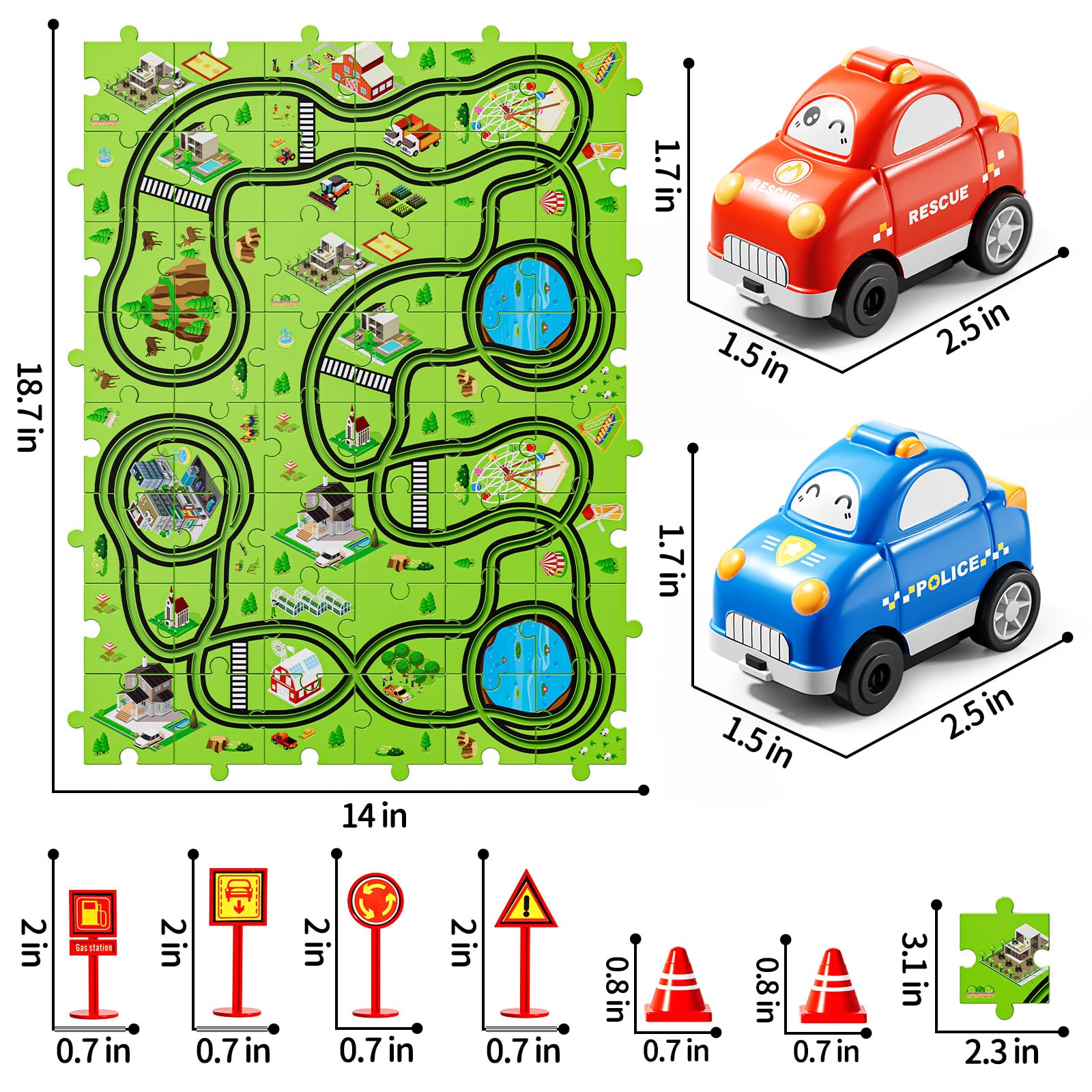 NIPLOOOW portable storage keeps puzzle tracks tidy for travel and play.