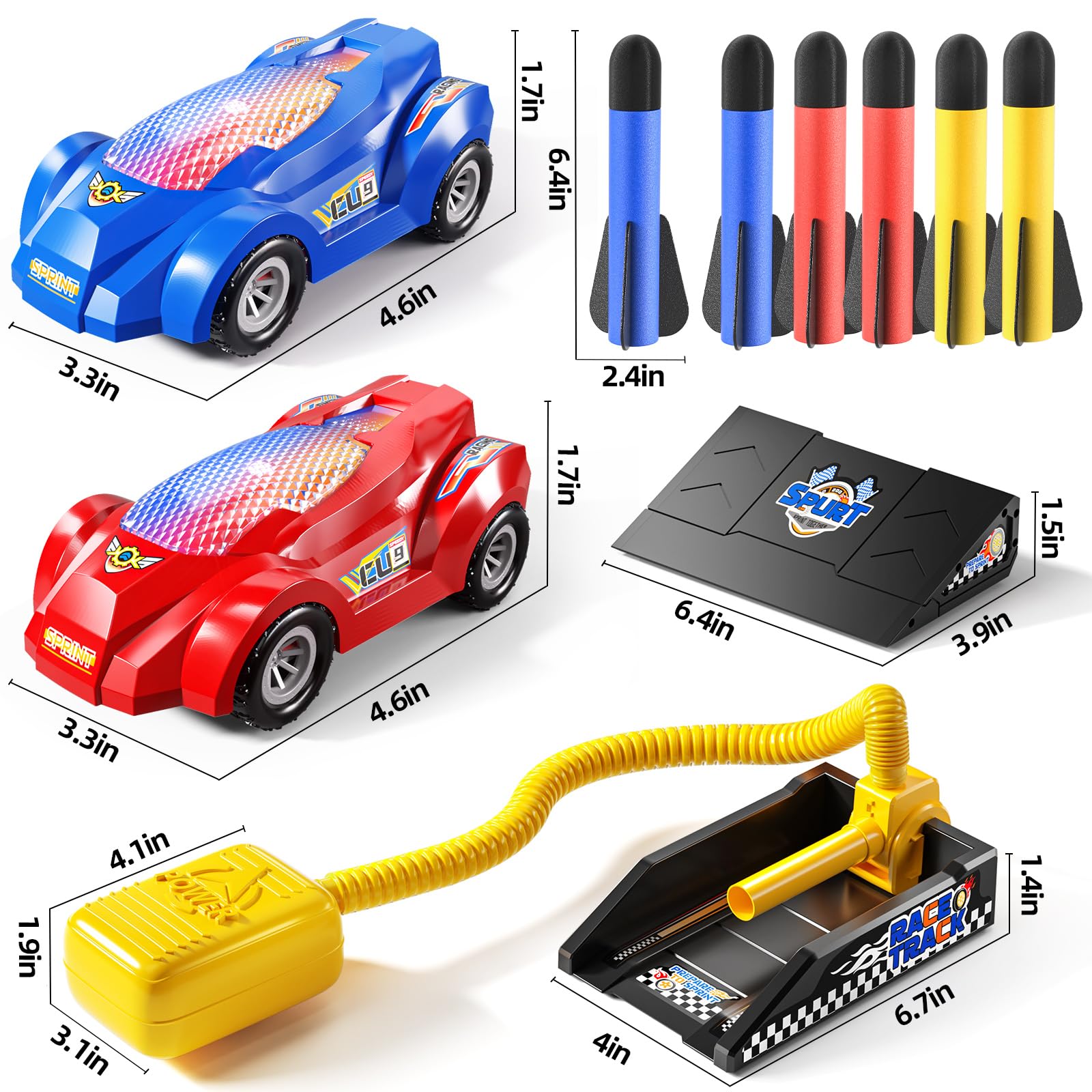 NIPLOOOW rocket toy car launcher kit set up for family play