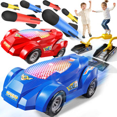 NIPLOOOW rocket launcher side view with LED cars for outdoor fun