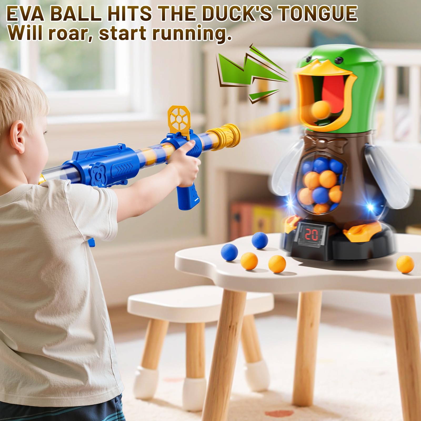 NIPLOOOW sound effects signal successful hits during play.