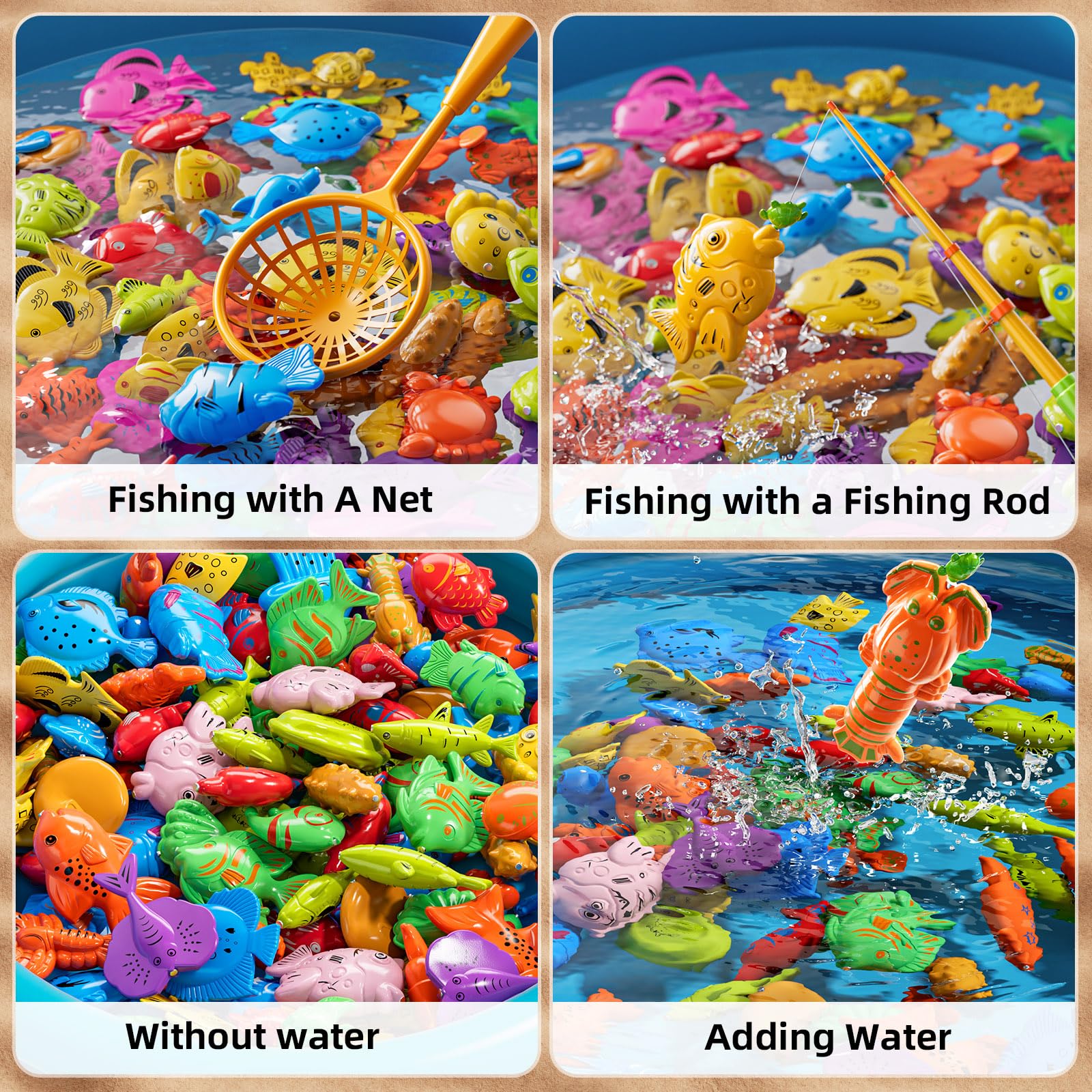 NIPLOOOW storage barrels and boat for easy cleanup after play