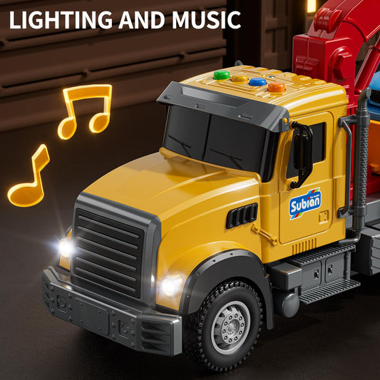 NIPLOOOW tow truck toy hook lift demonstrates loading and unloading vehicles.